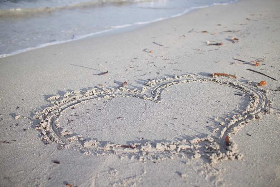 Anniversary’s and Christmas heart-sand-beach-sea-waves-love