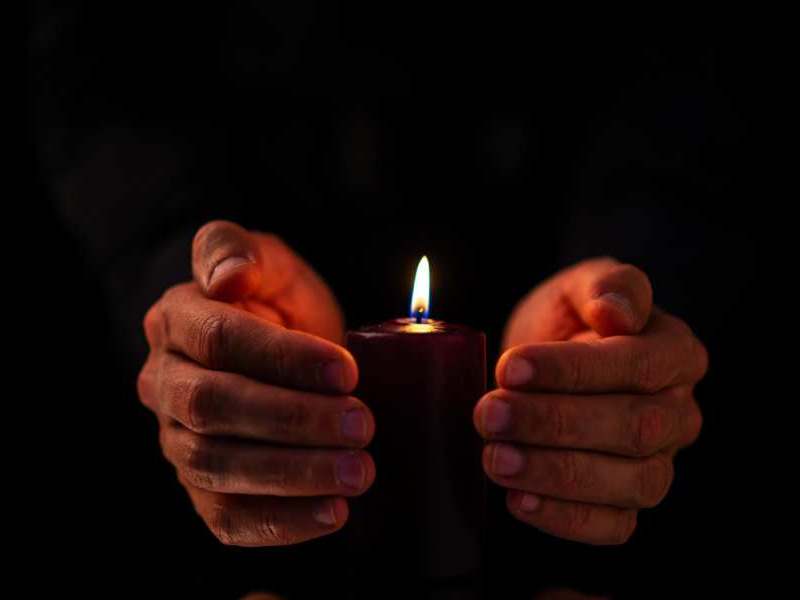 candle black background